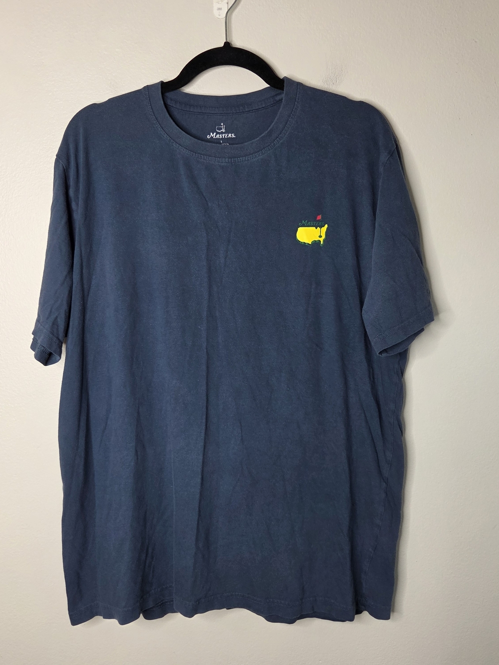 Masters 1934-2022 Champions Navy Blue Faded Short-Sleeve Tee with Yellow Logo